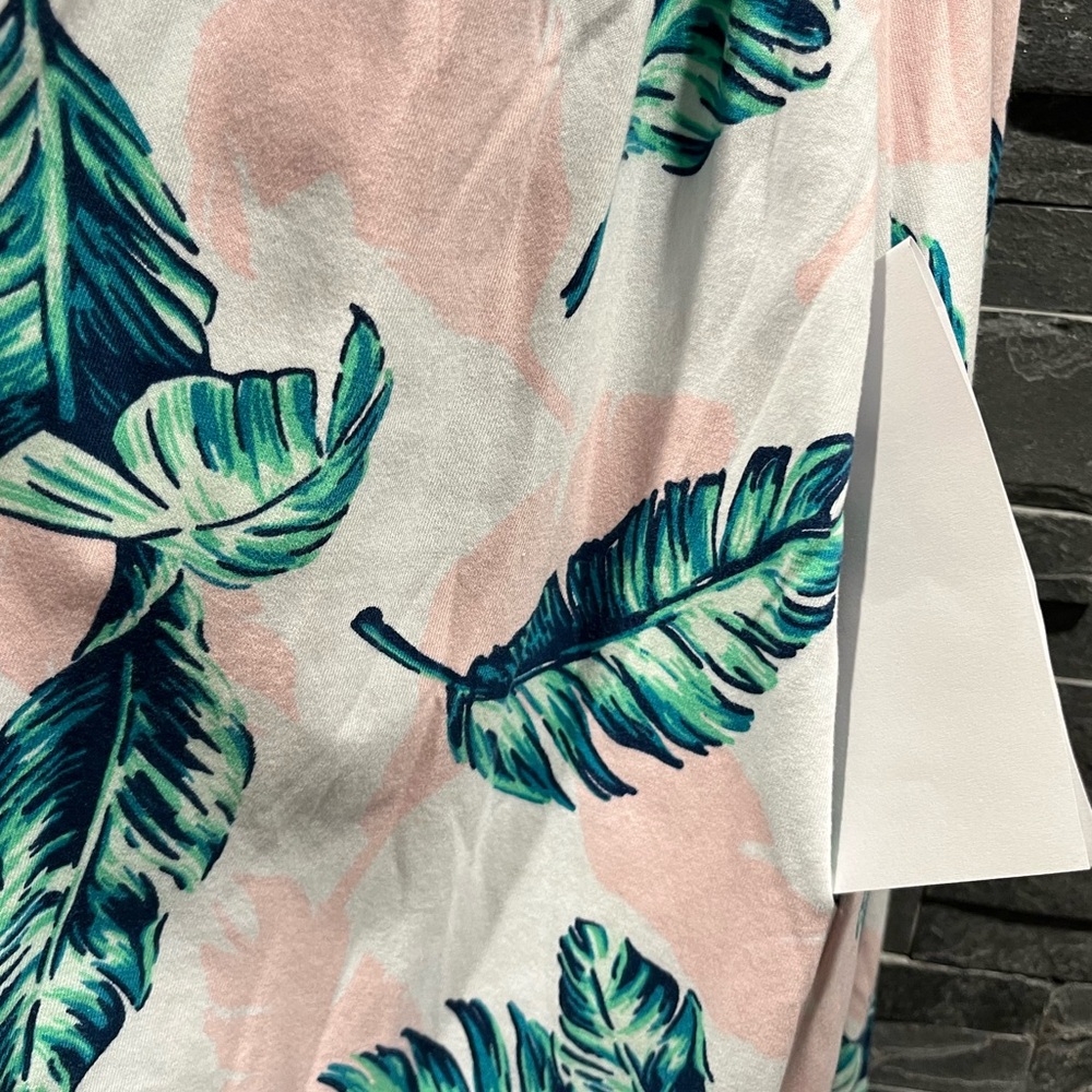 PETITE PLUME 100% Pima Cotton Jersey Knit St.Tropez Palms Serene Nightgown/Dress - Picture 9 of 16